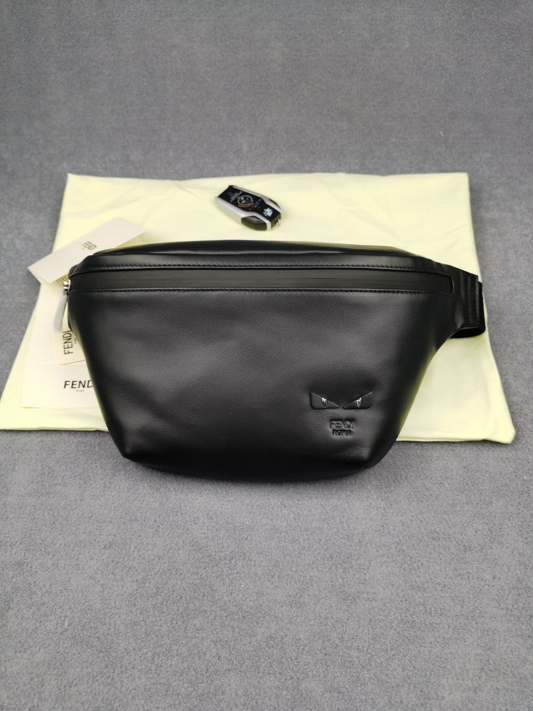 FI Little Monster Belt Bag Black For Men, Men’s Bags 7.9in/20cm FF