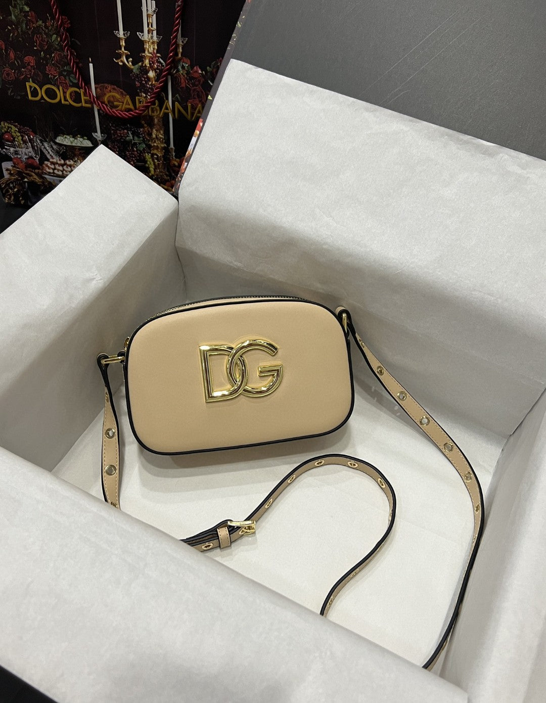 DG Crossbody 3.5 Bag Beige For Women 7.5in/19cm DG BB7095AW57680404