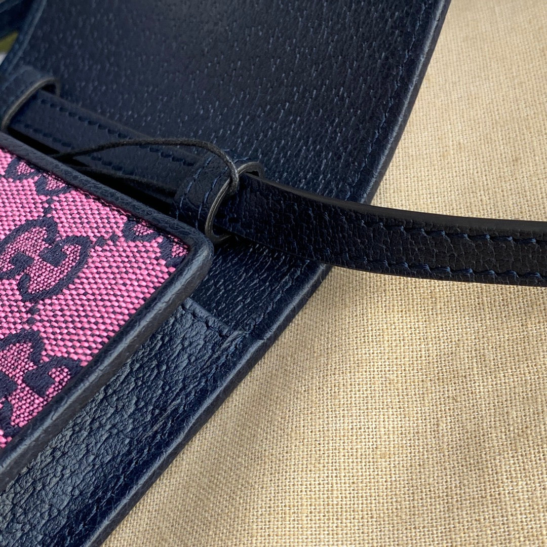 gg Mini Bag In Pink gg Canvas For Women 7in/18cm gg 657582