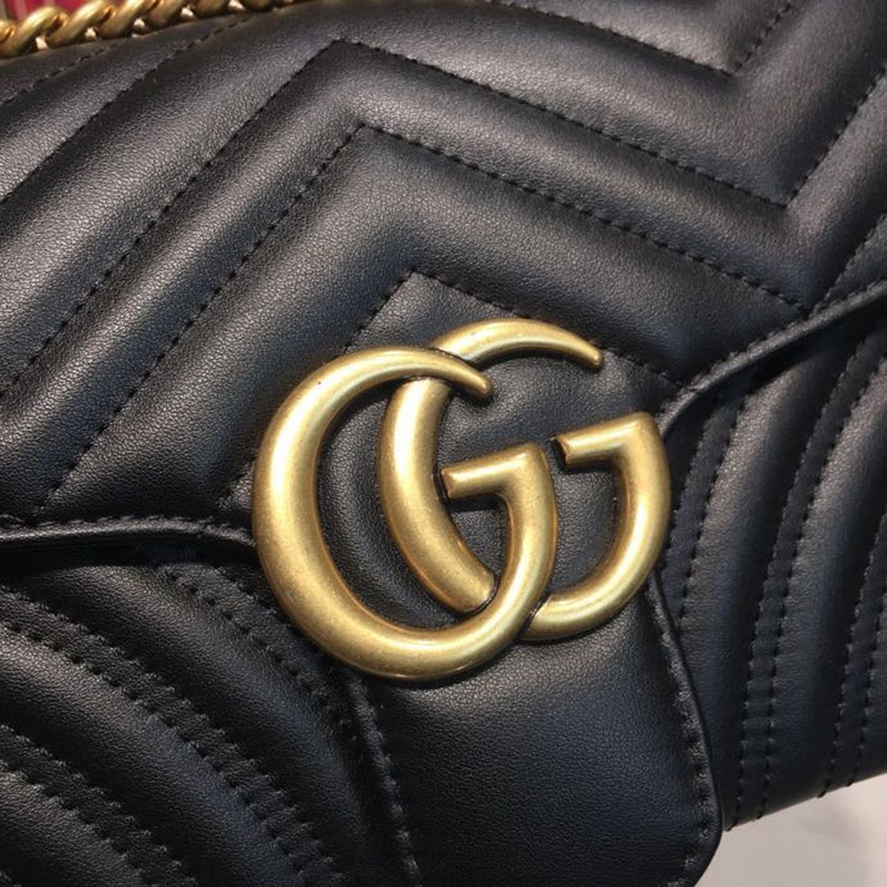 gg Marmont Small Matelassé Shoulder Bag Black For Women 10in/25cm 443497 DTDIT 1000