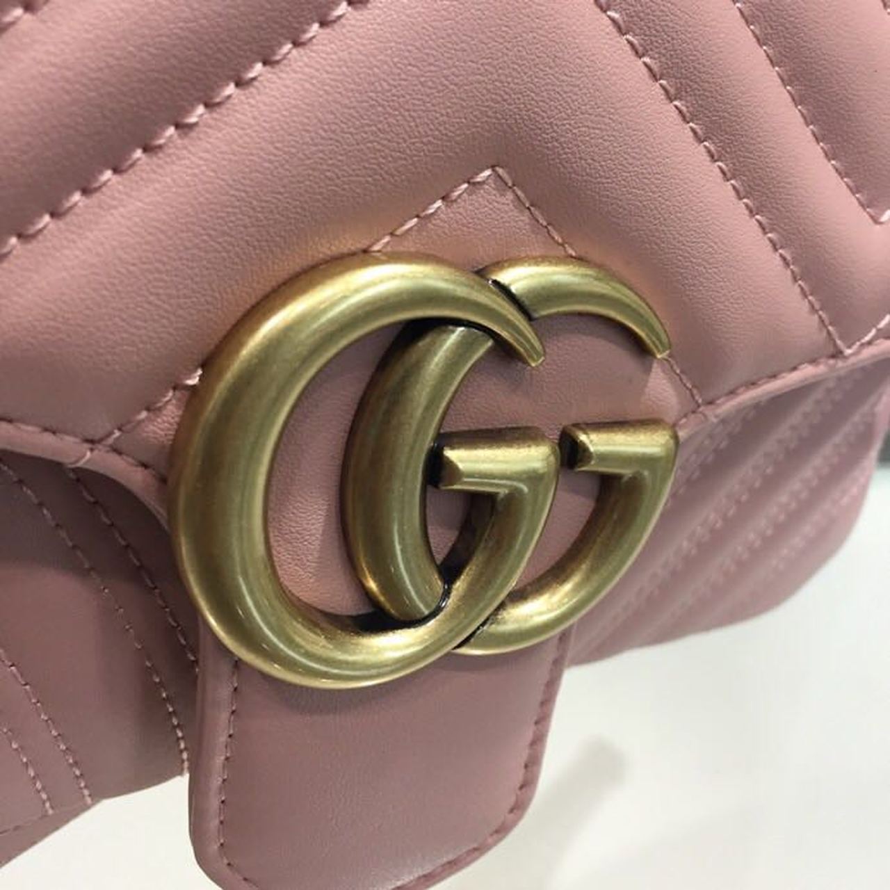 gg Marmont Small Matelassé Shoulder Bag Dusty Pink Matelassé Chevron For Women 10in/26cm gg 443497 DTDIT 5729