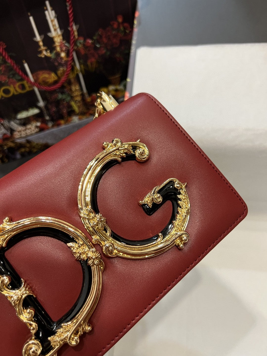 DG Nappa DG Girls Shoulder Bag Burgundy For Women 8.3in/21cm DG