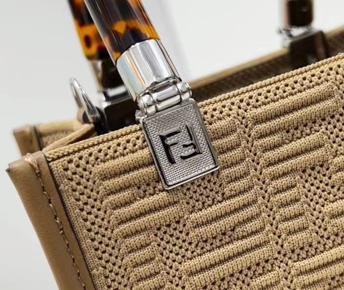 FI Mini Sunshine Shopper Beige For Women, Women’s Handbags, Shoulder And CrossBody Bags 7.1in/18cm FF 8BS051