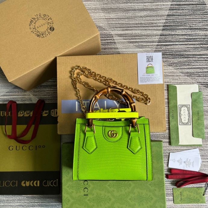 gg Lizard Mini Tote Bag Yellow For Women, Women’s Bags 7.9in/20cm gg