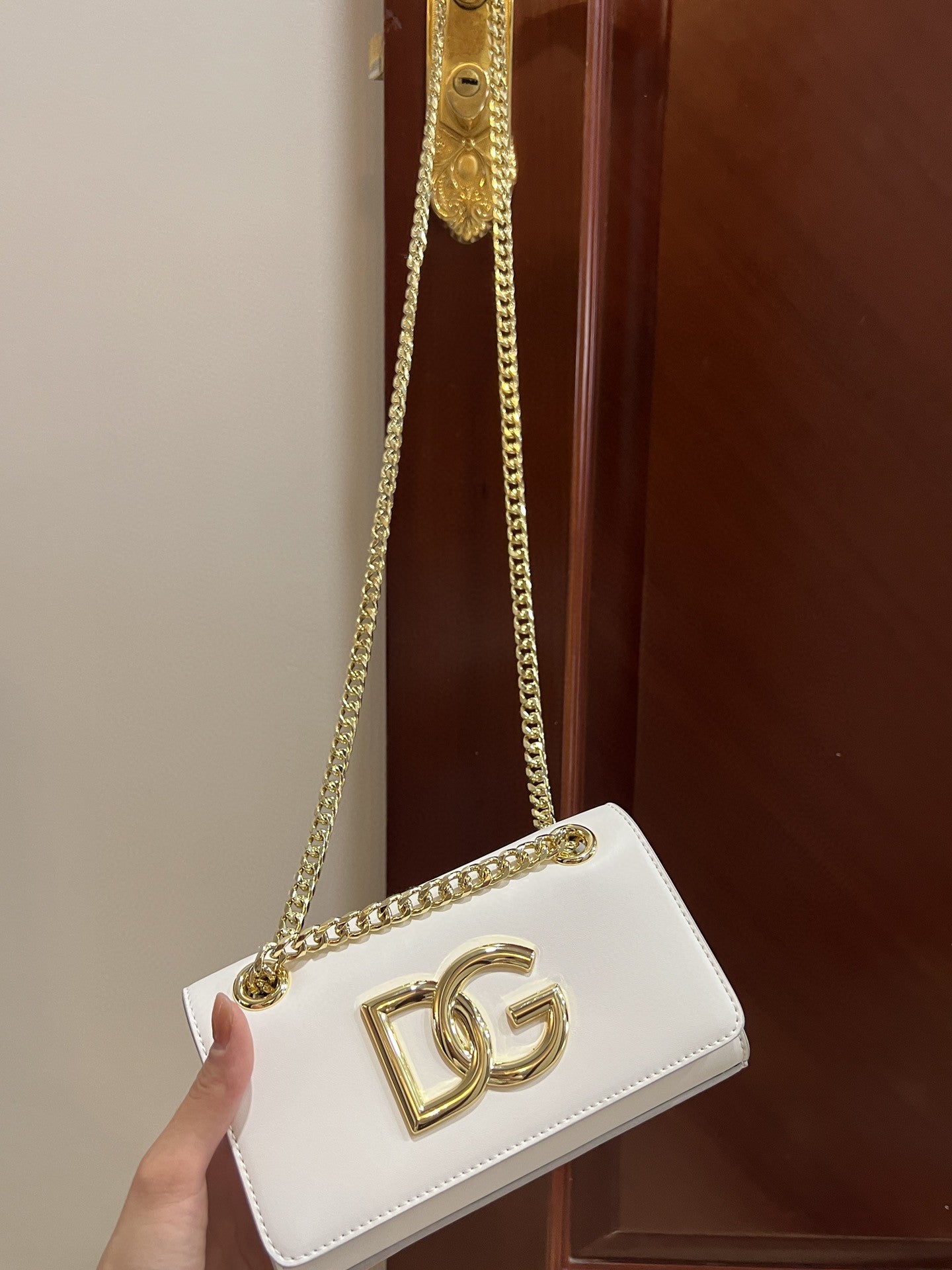 DG Polished 3.5 Phone Bag White For Women 7.3in/19cm DG