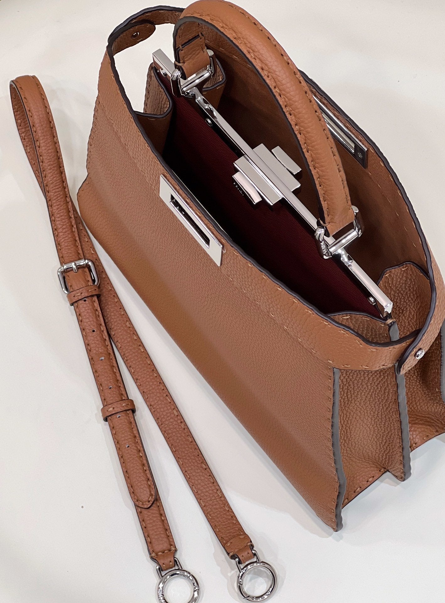 FI Peekaboo ISeeU Medium Bronze For Women, Women’s Handbags, Shoulder Bags 13.1in/33.5cm FF