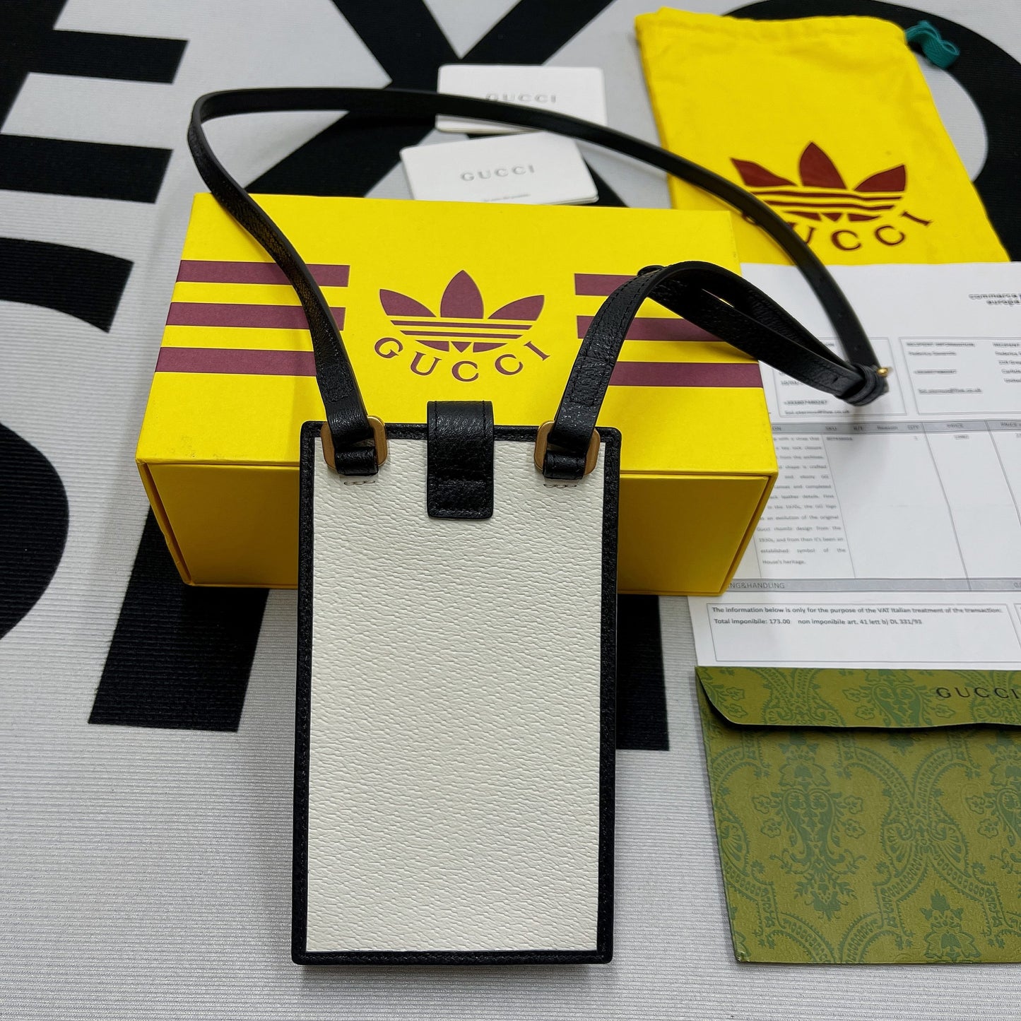 gg x Adidas Phone Case White For Women, Women’s Bags 7.3in/18cm gg