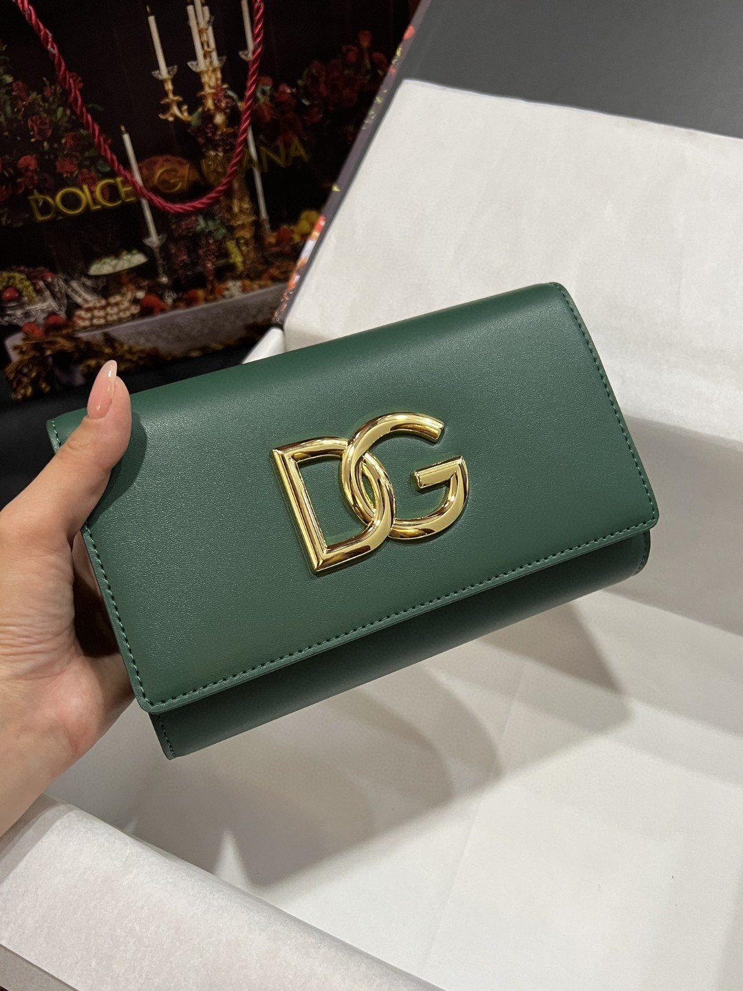 DG 3.5 Clutch Green For Women 8.3in/21cm DG