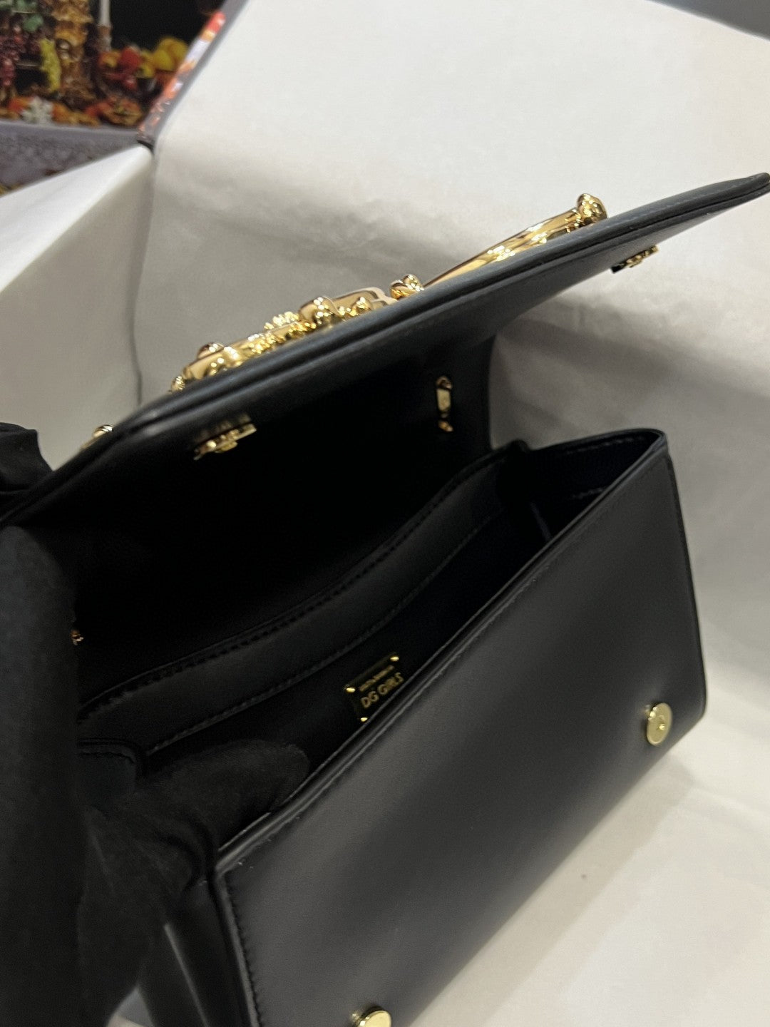 DG Nappa DG Girls Shoulder Bag Black For Women 8.3in/21cm DG BB6498AZ80180999