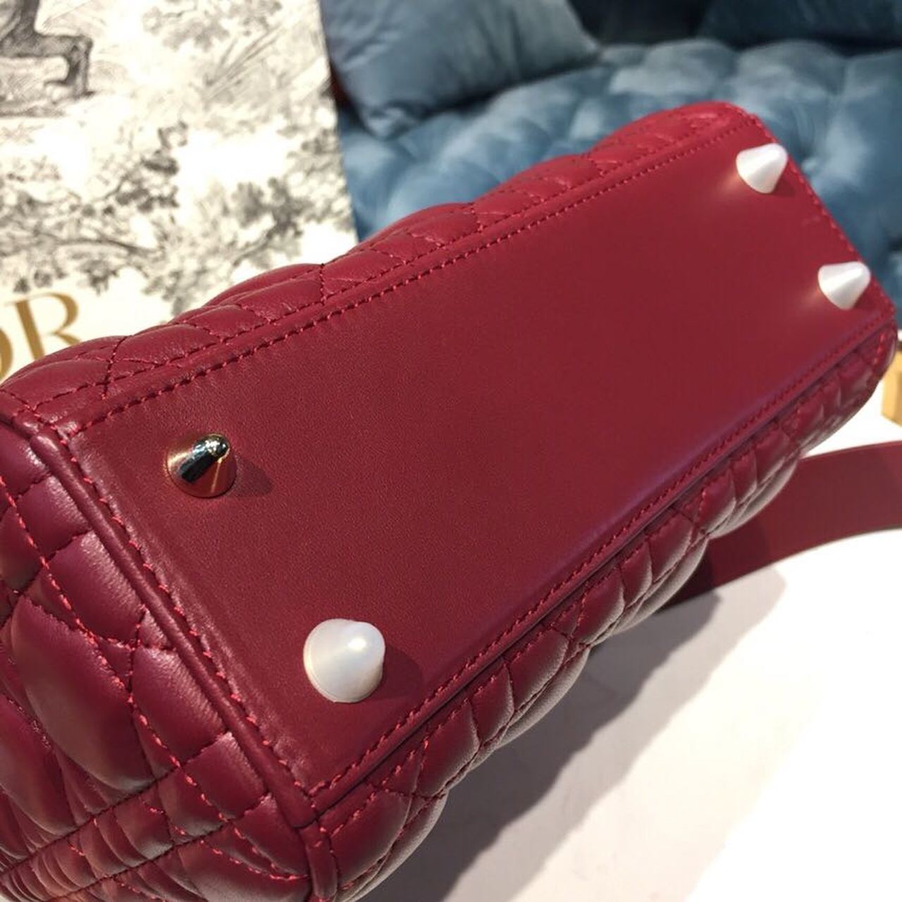 DI Small Lady My ABCBag Cherry Red Cannage For Women 20cm/8in CD