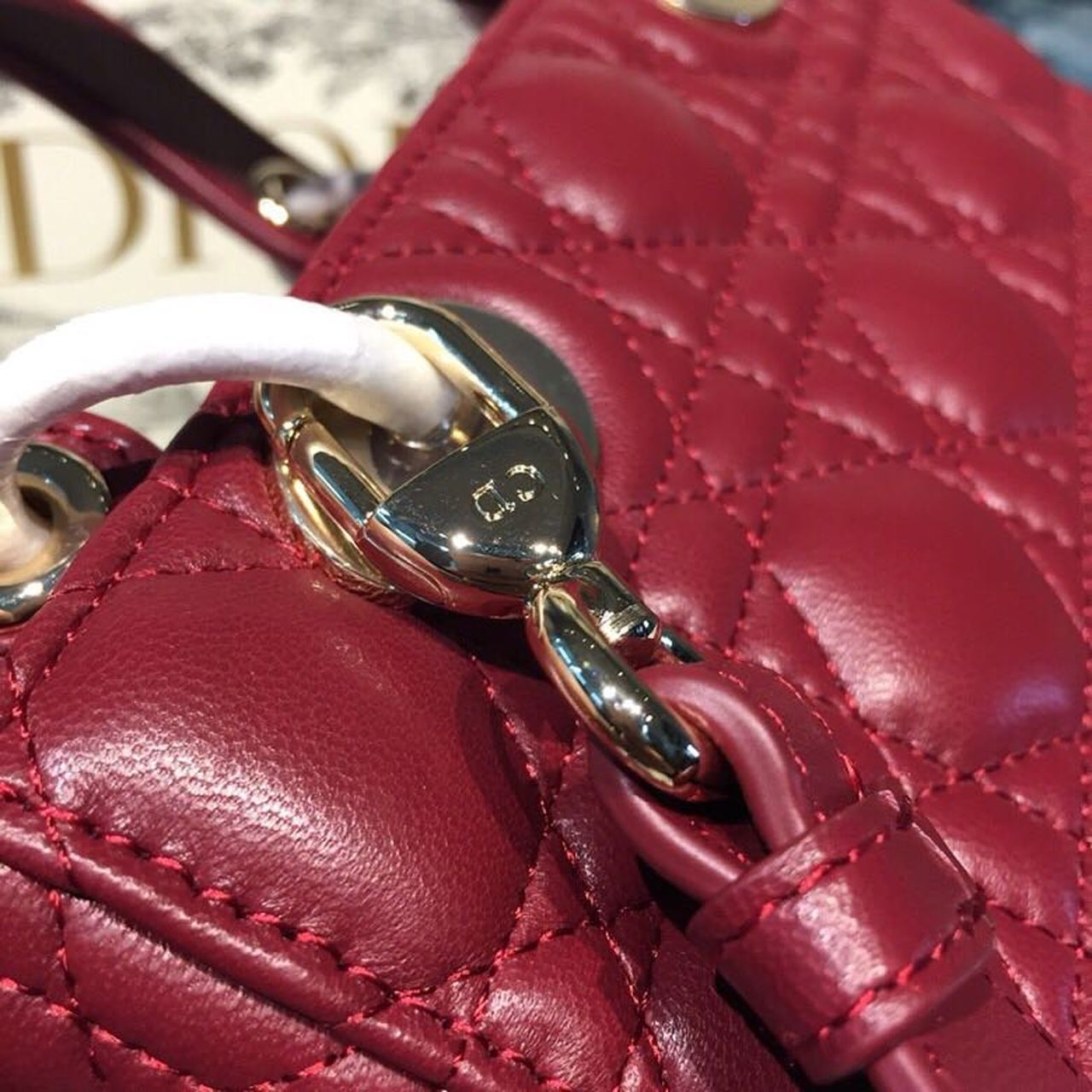DI Small Lady My ABCBag Cherry Red Cannage For Women 20cm/8in CD