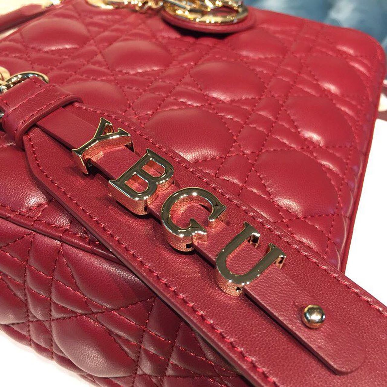 DI Small Lady My ABCBag Cherry Red Cannage For Women 20cm/8in CD