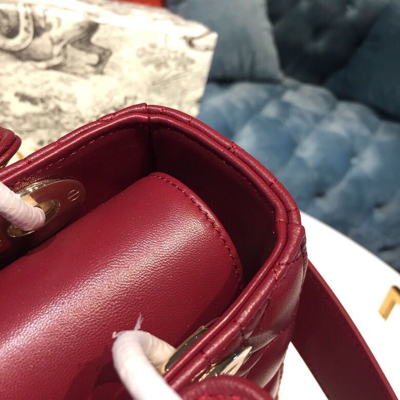 DI Small Lady My ABCBag Cherry Red Cannage For Women 20cm/8in CD