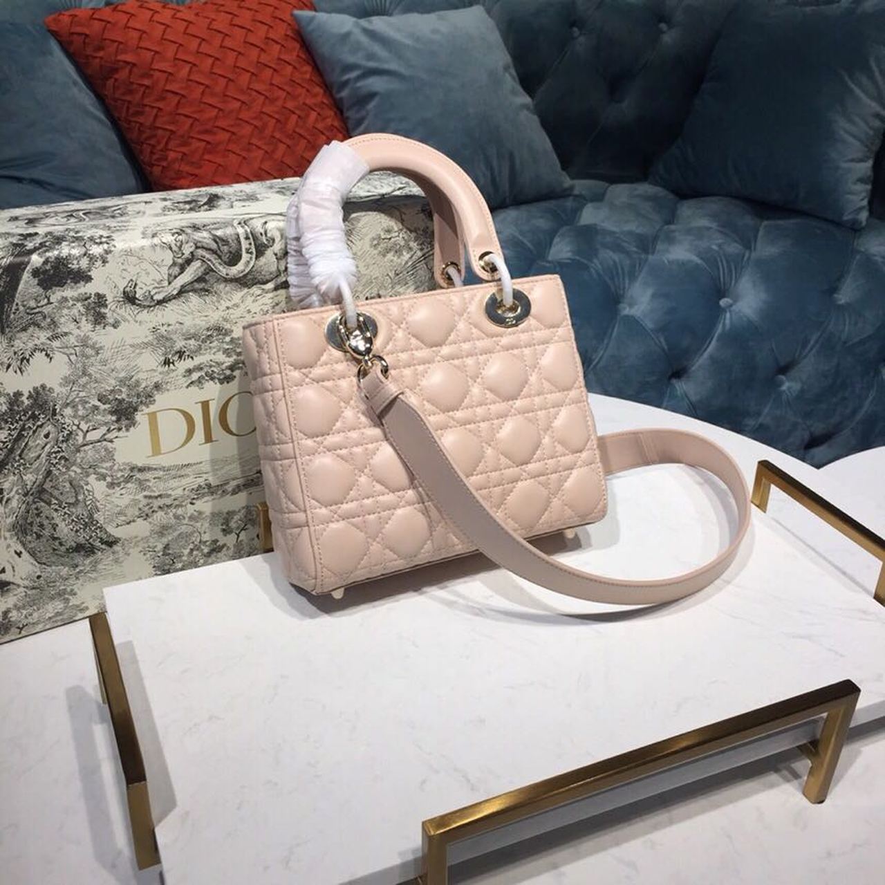 DI Small Lady My ABCBag Powder Pink Cannage For Women 20cm/8in CD