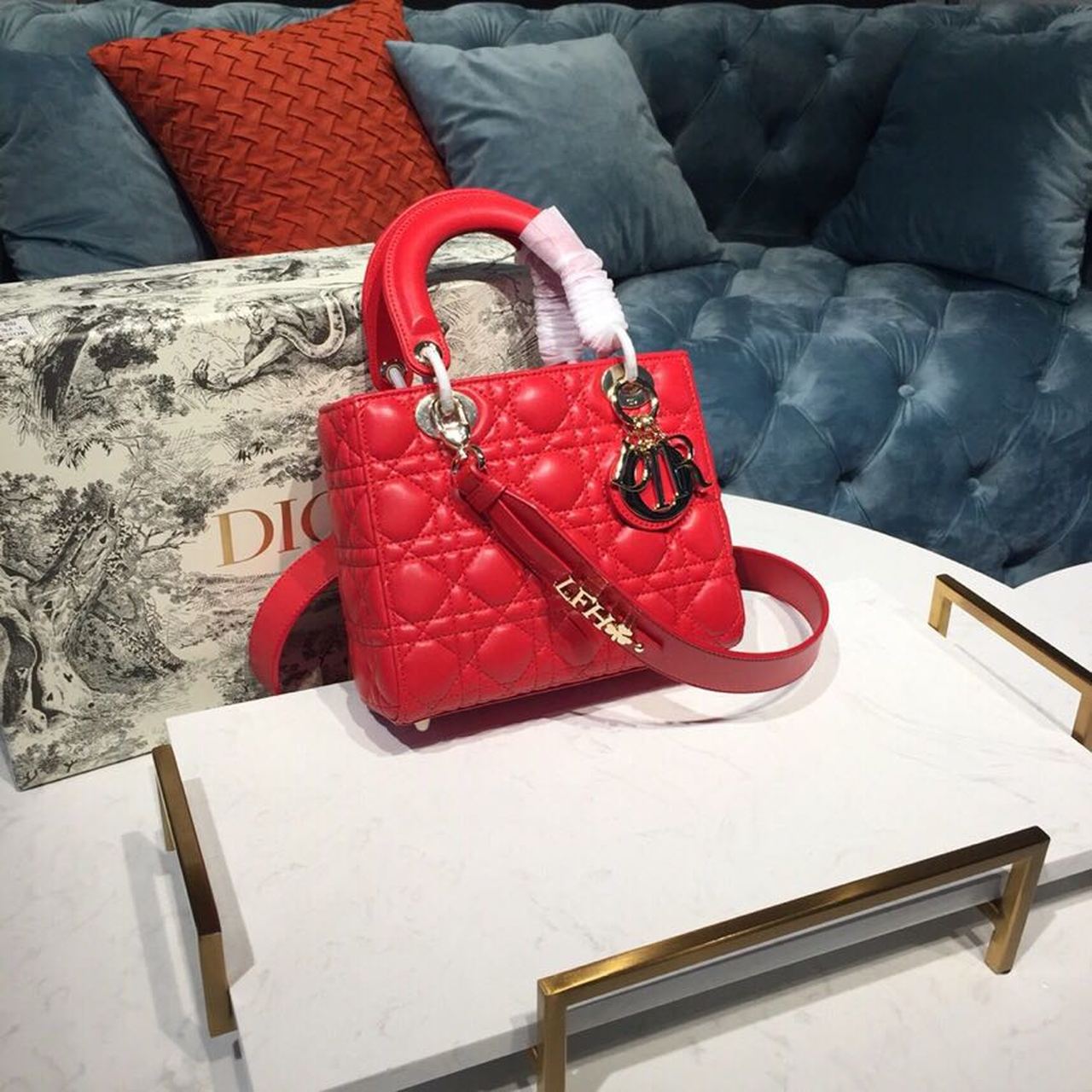 DI Small Lady My ABCBag Dusty Red Cannage For Women 20cm/8in CD