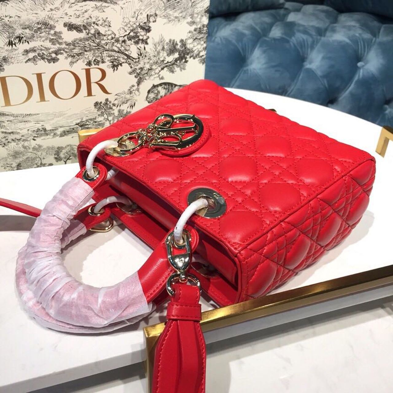 DI Small Lady My ABCBag Dusty Red Cannage For Women 20cm/8in CD