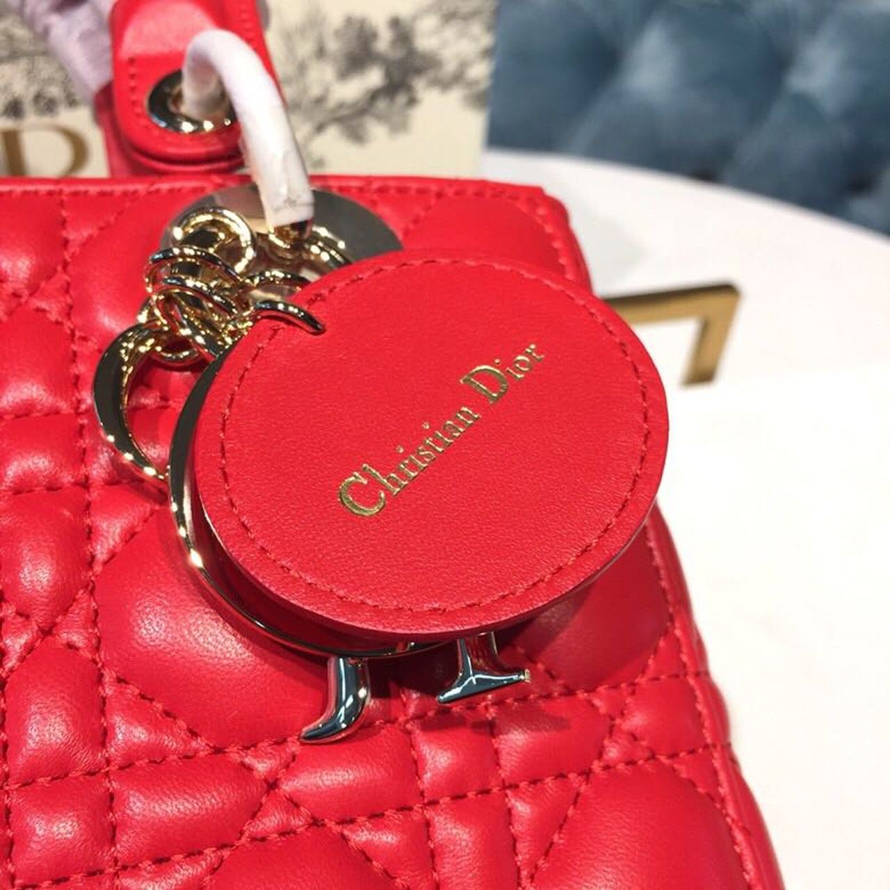 DI Small Lady My ABCBag Dusty Red Cannage For Women 20cm/8in CD