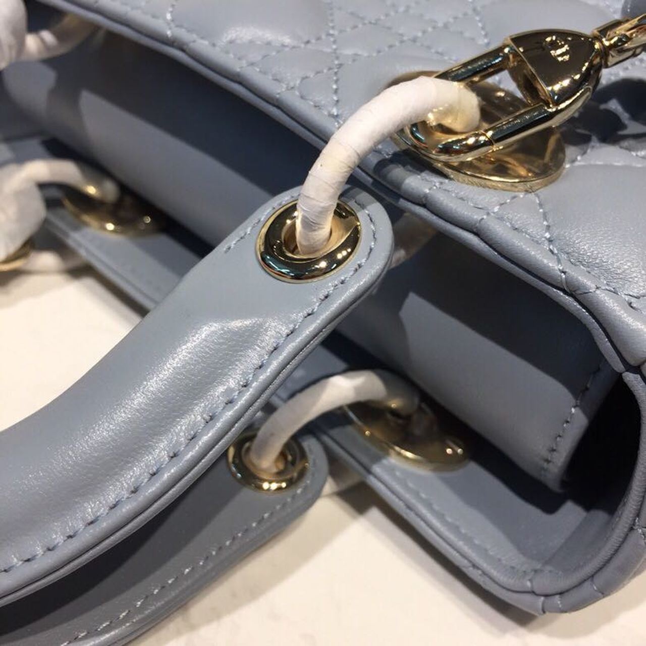 DI Small Lady My ABCBag Denim Blue Cannage For Women 20cm/8in CD M0538OCAL_M90B