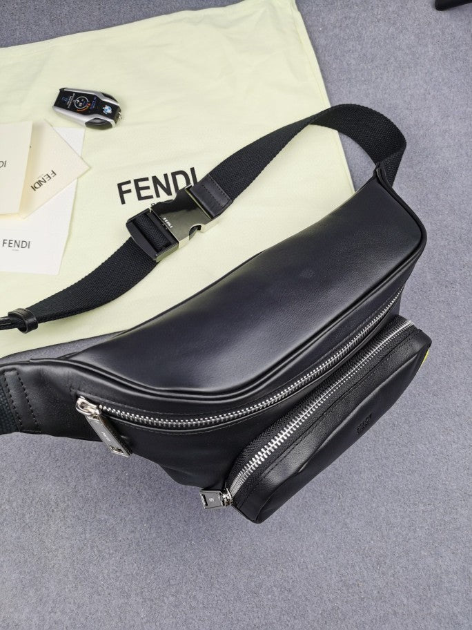 FI Little Monster Belt Bag Black/Yellow For Men, Men’s Bag 7.9in/20cm FF