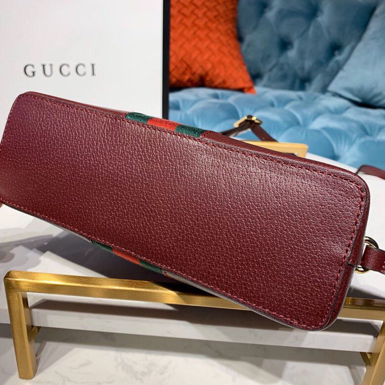 gg Ophidia gg Small Shoulder Bag Burgundy For Women 9in/24cm gg 499621