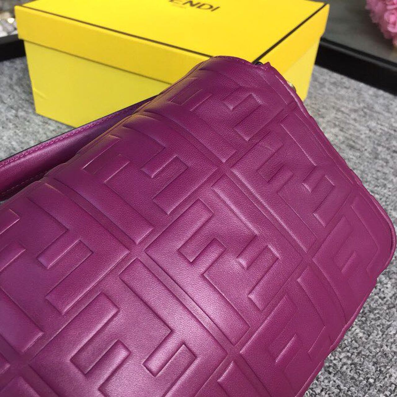 FI Baguette Nappa Purple For Women, Women’s Handbags, Shoulder And Crossbody Bags 10.6in/27cm FF 8BR600