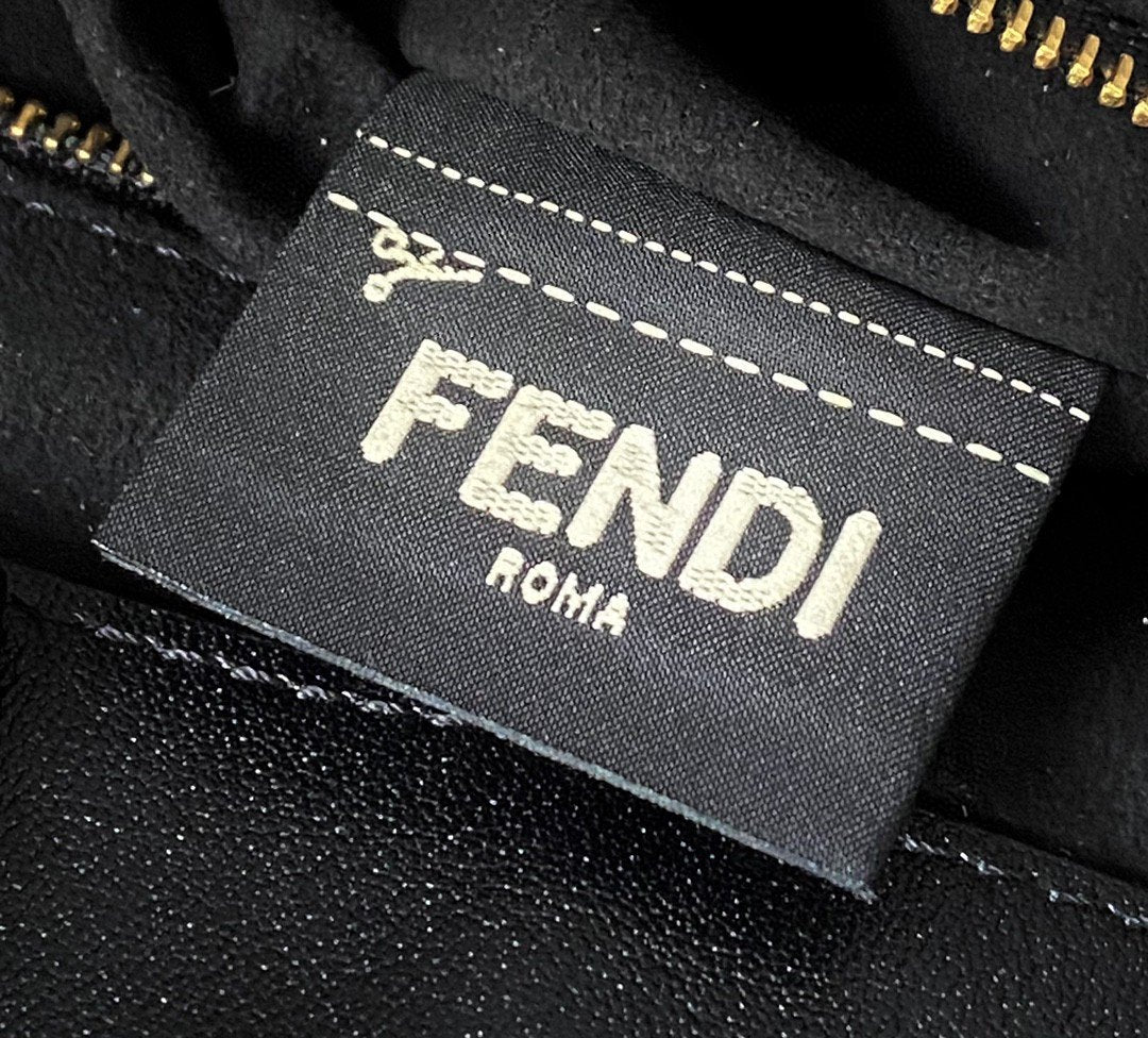FI Small FF Tote Shoulder Black Bag For Woman 30cm/12in