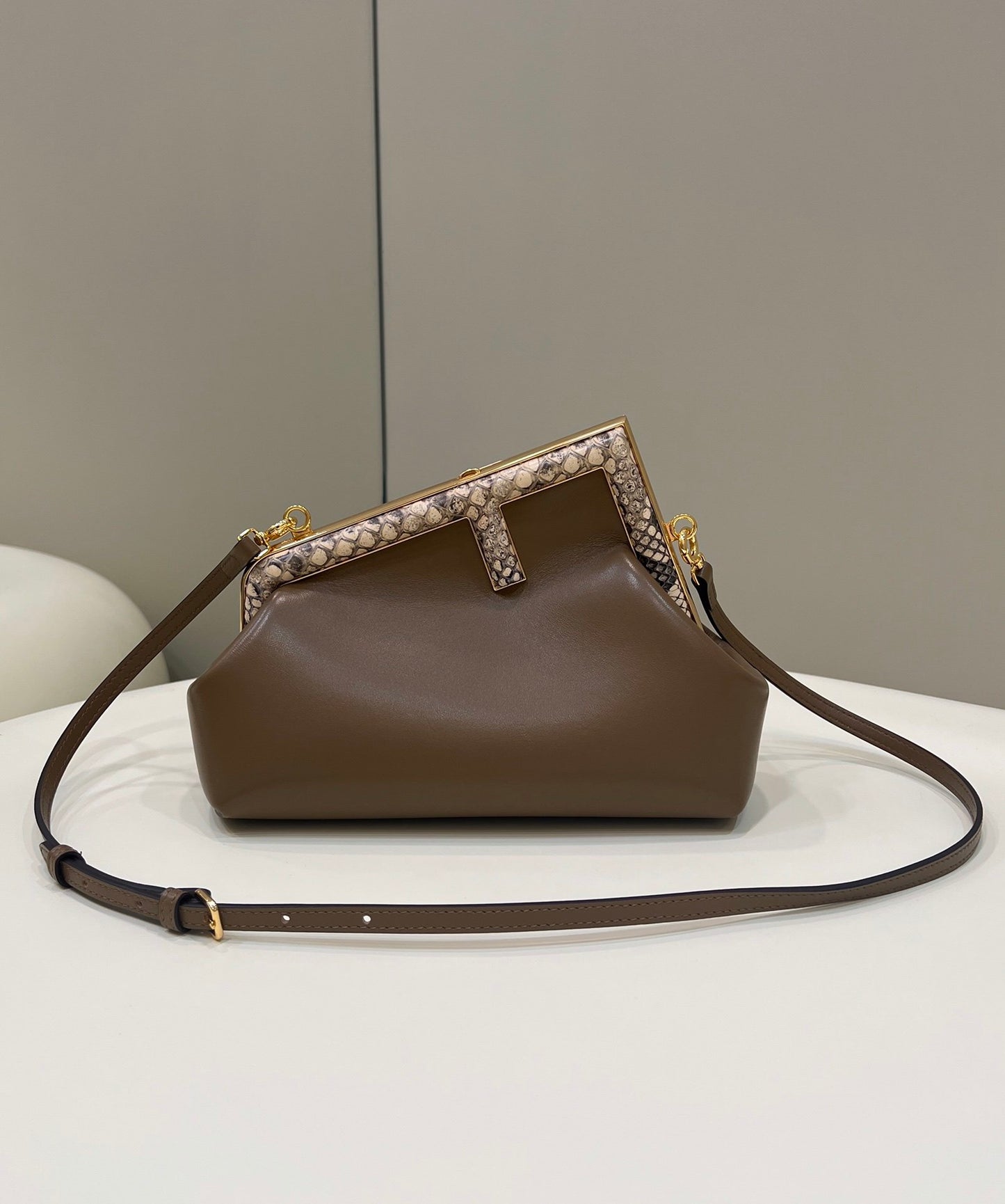 FI First Small Dark Brown For Women, Women’s HandBags, Shoulder And Crossbody Bags 10.2in/26cm FF 8BP129