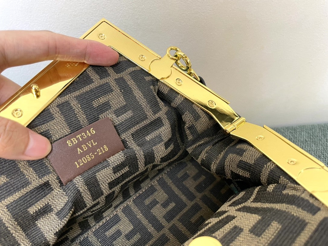 FI First Small Black with python Bag For Woman 26cm/10in 8BP129AGWRF1G5K
