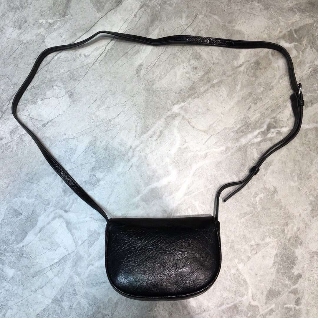Balen Leader Soft Round Cross Bag In Black, For Women, Bags 6.3in/16cm