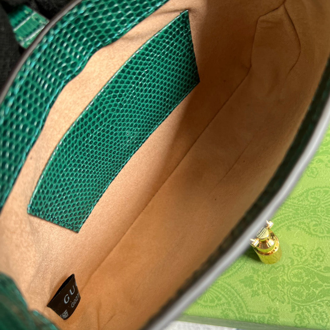 gg Jackie 1961 Lizard Mini Bag Green For Women, Women’s Bags 7.5in/19cm gg 