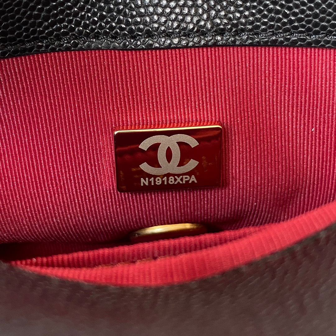 ChanelMini Flap Bag With Top Handle Gold Hardware Black For Women, Women’s Handbags, Shoulder Bags 7.9in/20cm AS2431