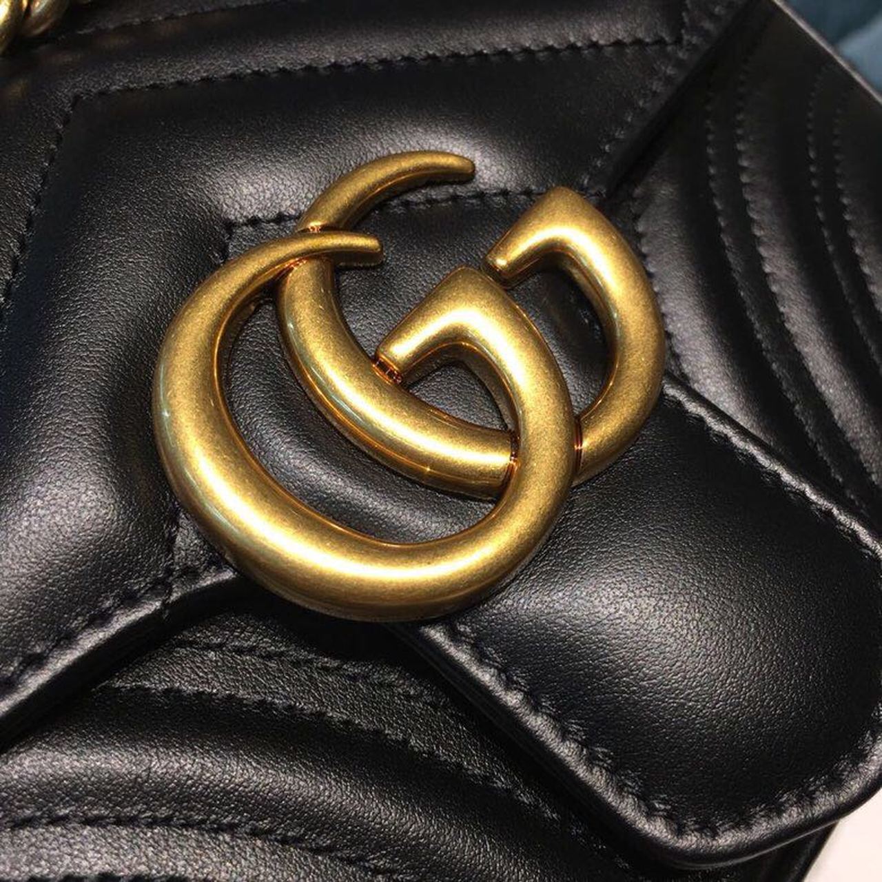 gg Marmont Matelassé Mini Bag Black Matelassé Chevron With A Heart For Women 9in/22cm gg 446744 DTDIT 1000