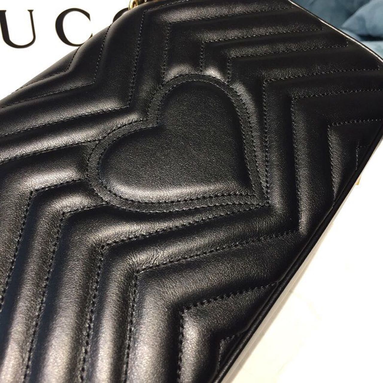gg Marmont Small Matelassé Shoulder Bag Black Matelassé Chevron With A Heart For Women 10in/22cm gg 446744 DTDIT 1000