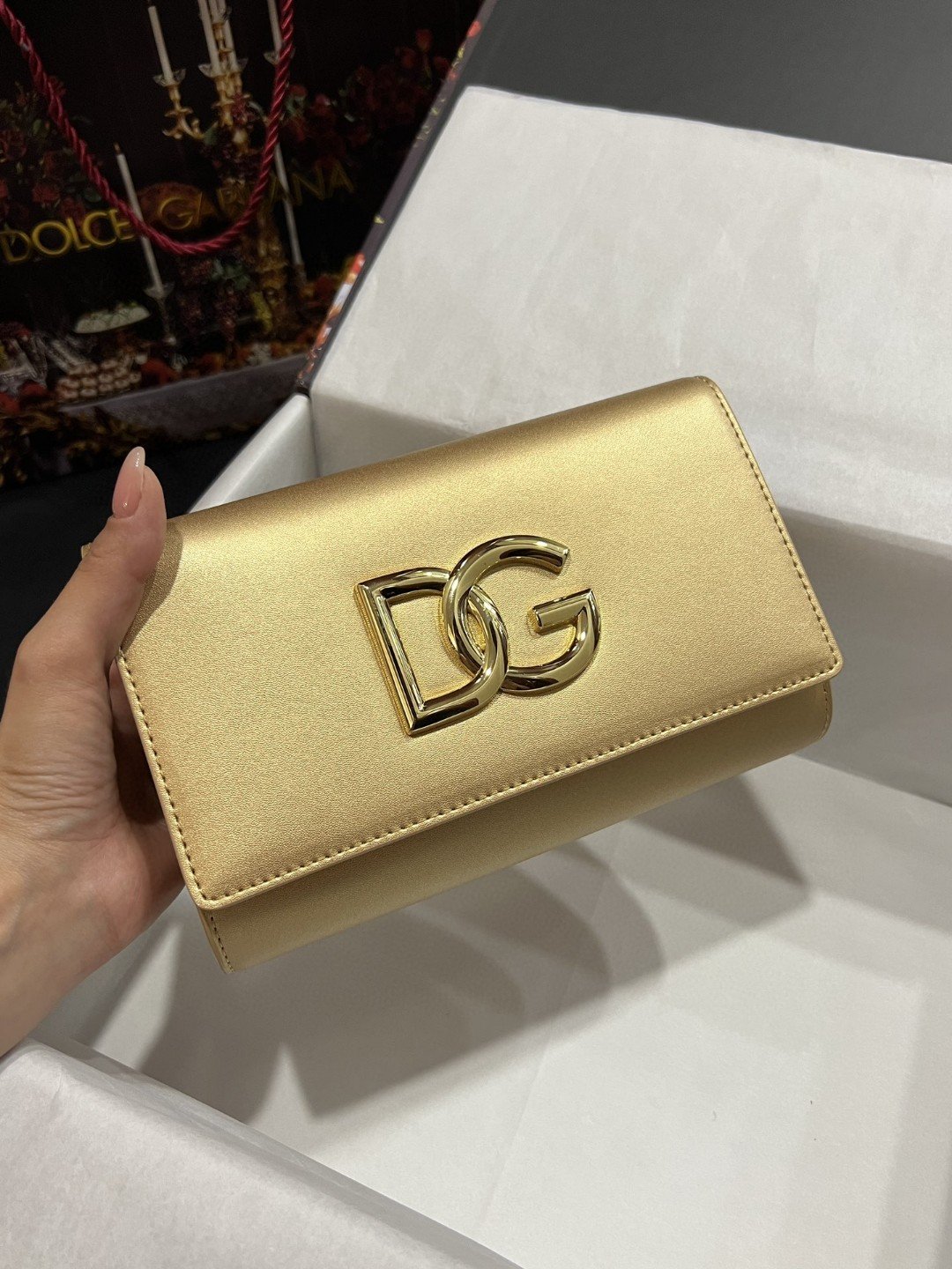 DG 3.5 Clutch Gold For Women 8.3in/21cm DG
