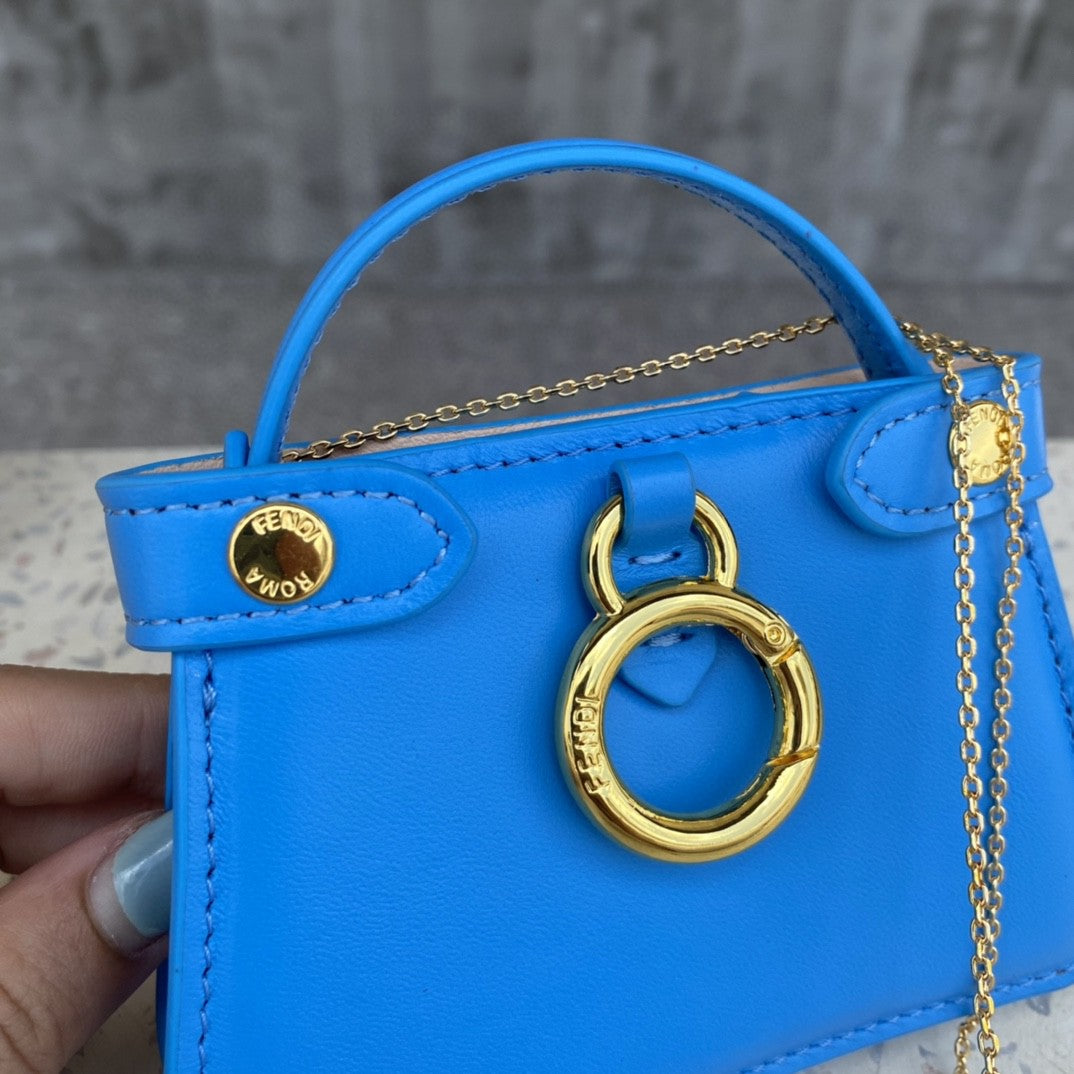 FI Nano Peekaboo Charm Crossbody Blue Bag For Woman 12cm/4.5in