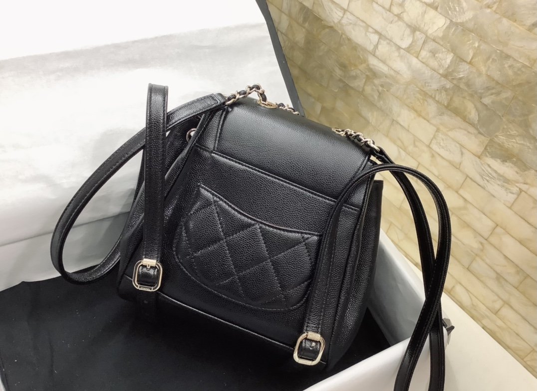 ChanelSmall Affinity Backpack Black For Women, Women’s Bags 9.8in/25cm