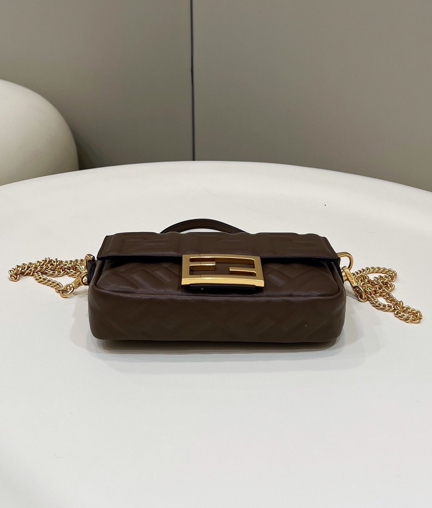 FI Baguette Brown For Women, Women’s Handbags, Shoulder And Crossbody Bags 7.5in/19cm FF 8BS017