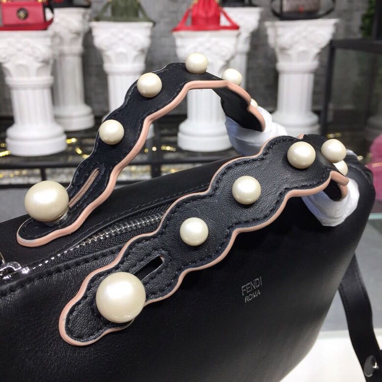 FI By The Way Studded Bag 11in/28cm Black For Women