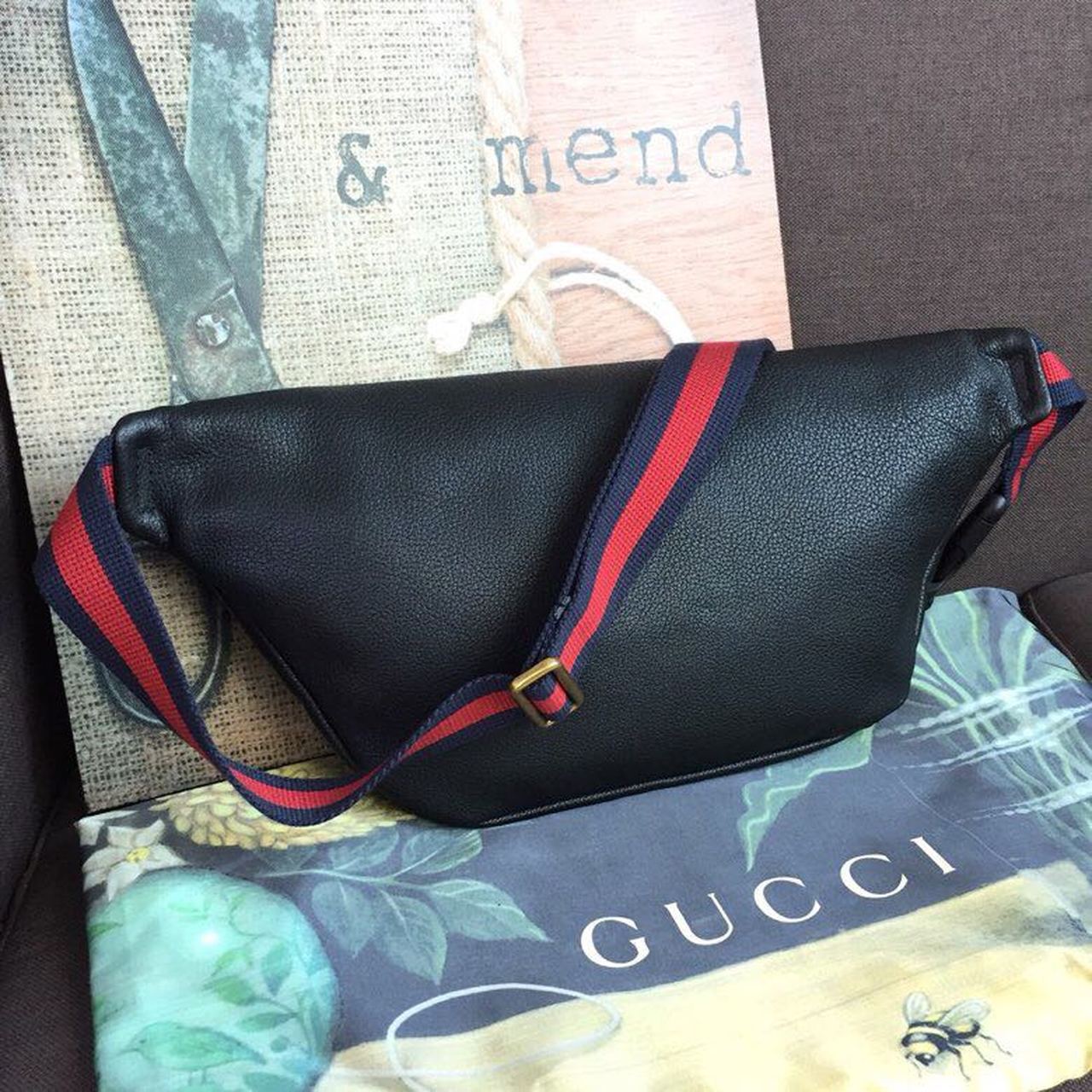 gg Print Waist Belt Bag Black For Women And Men 15in/39cm gg 530412