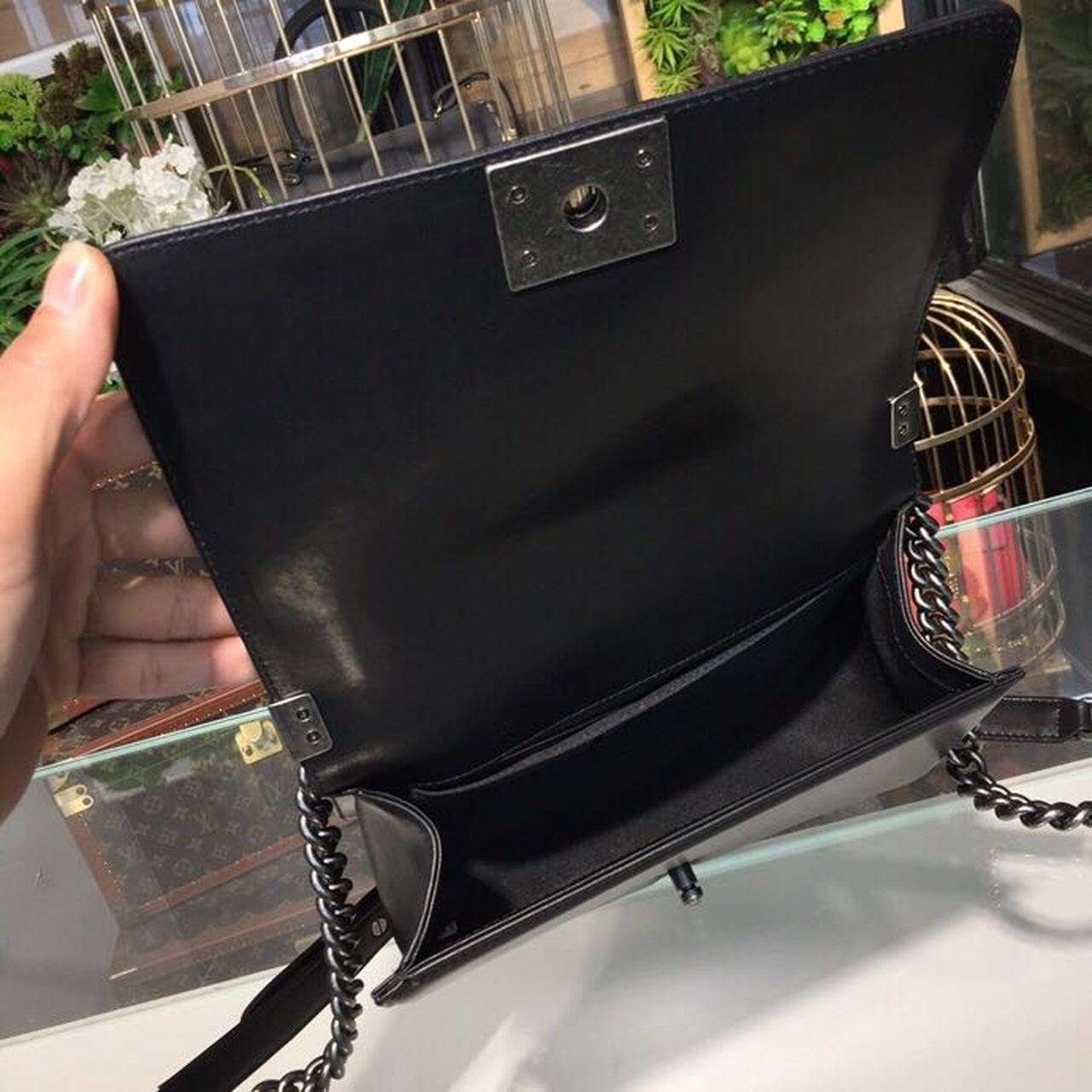 CHL Boy Handbag Silver Hardware Black For Women, Women’s Bags, Shoulder And Crossbody Bags 9.8in/25cm A67086