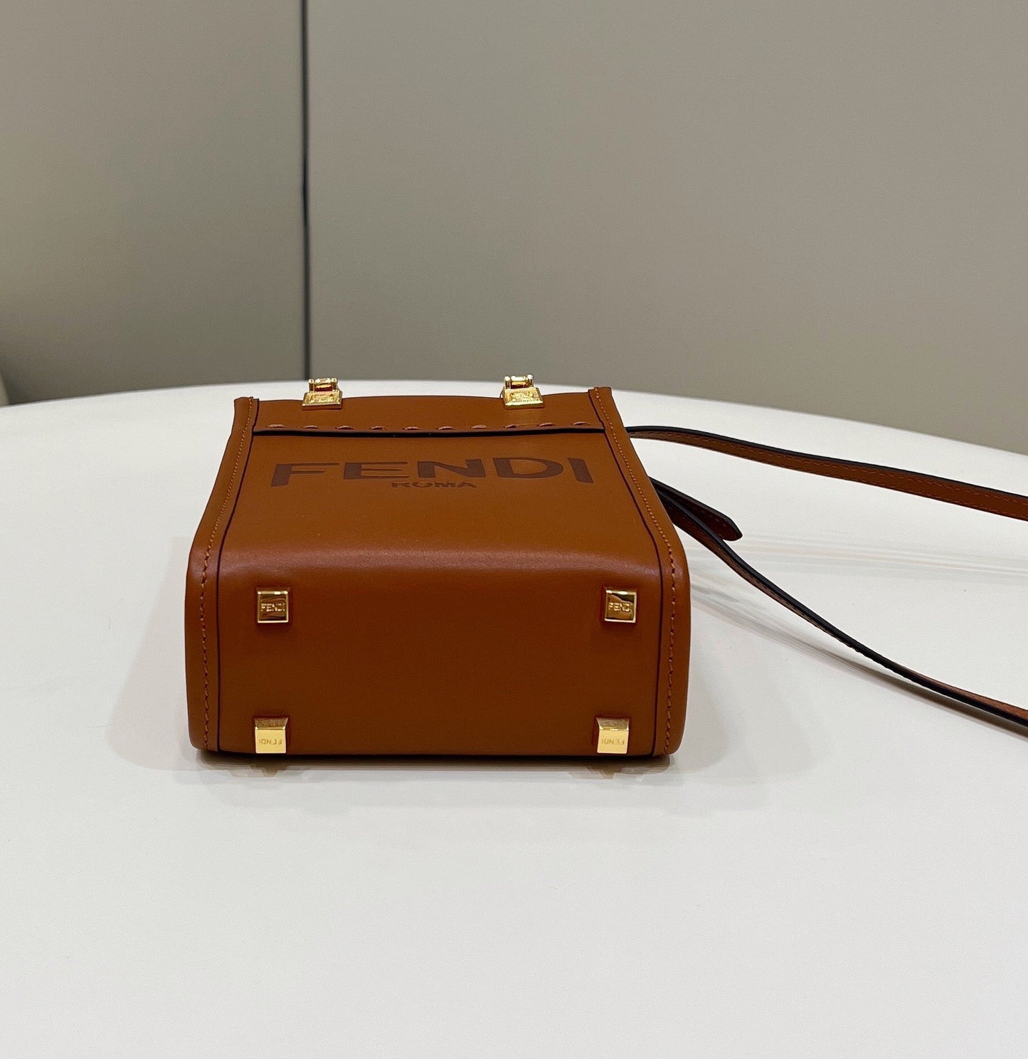 FI Sunshine Shopper Brown Mini Bag For Woman 13cm/5in