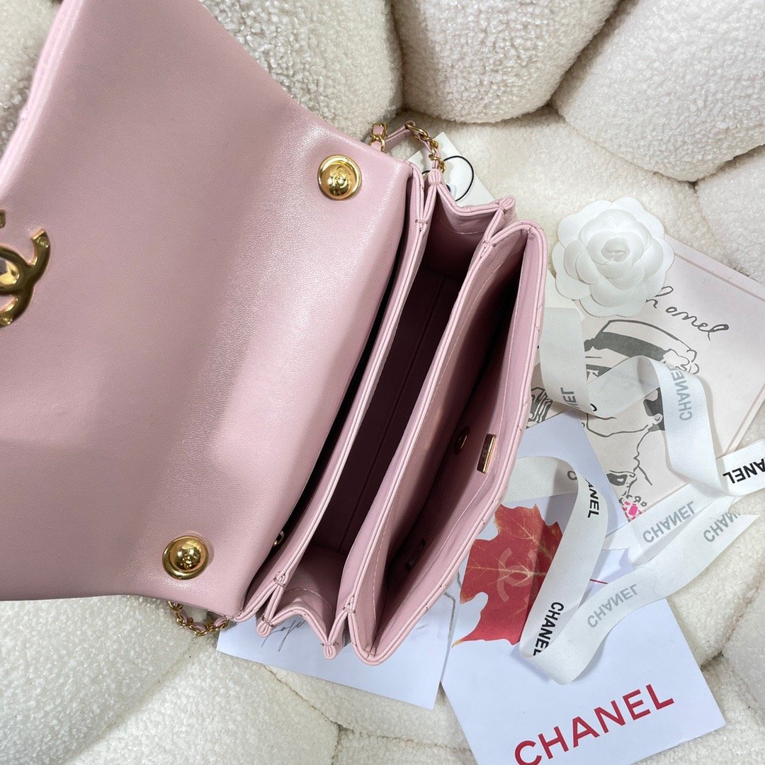 ChanelLarge Flap Bag Gold Hardware PiNike For Women, Women’s Handbags, Shoulder Bags 9.1in/23cm AS3367