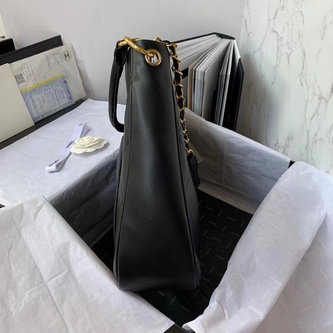ChanelShopping Bags Black For Women, Women’s Bags 13in/30.5cm