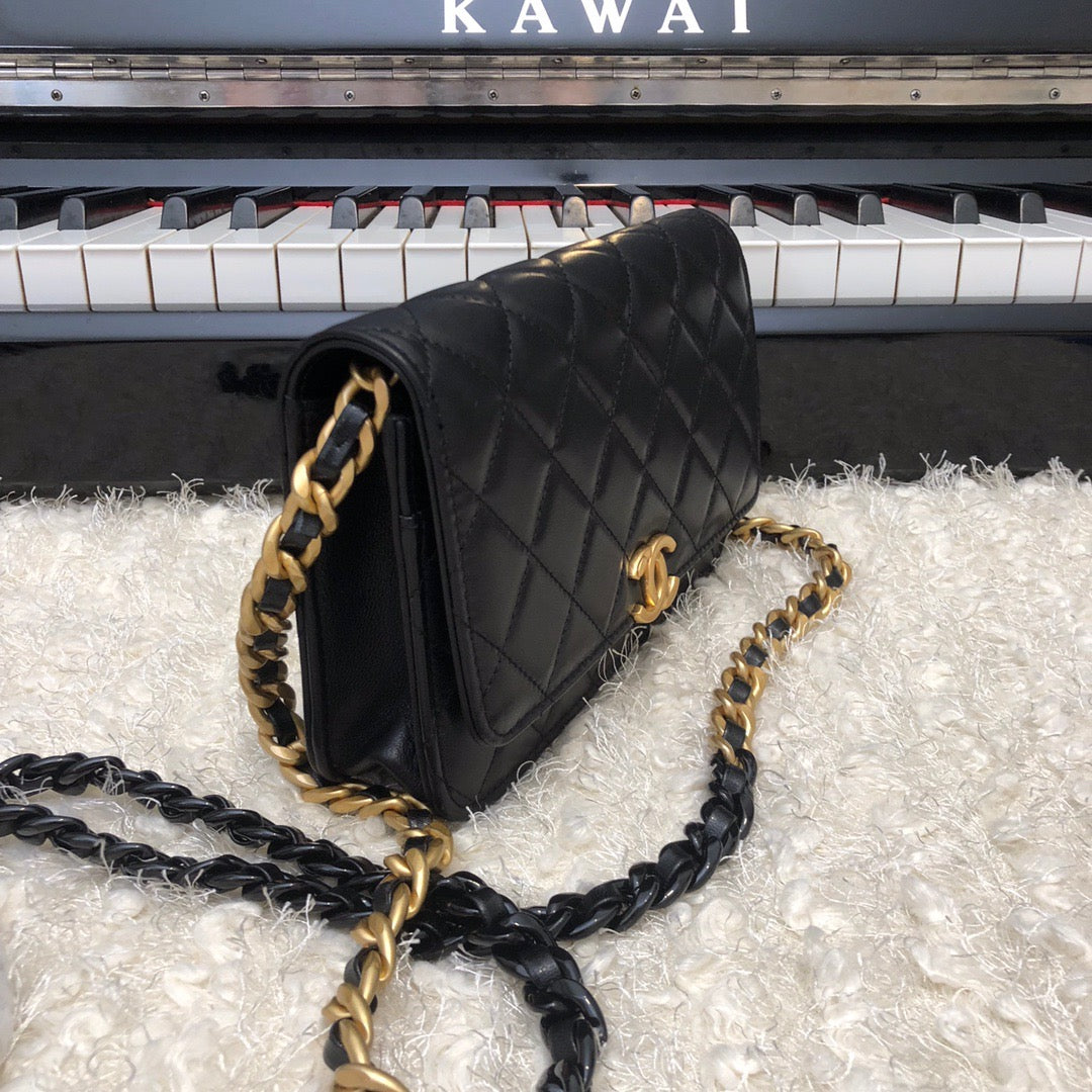ChanelOriginal Small Classic Flap Bag Gold Hardware Black For Women, Women’s Handbags, Shoulder Bags 7.5in/19cm AP33814