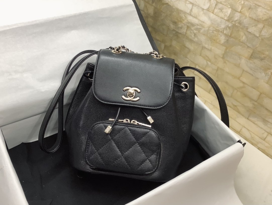 ChanelSmall Affinity Backpack Black For Women, Women’s Bags 9.8in/25cm