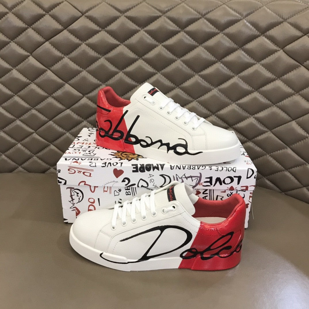 DG Portofino Sneakers White/Red For Men DG Shoes