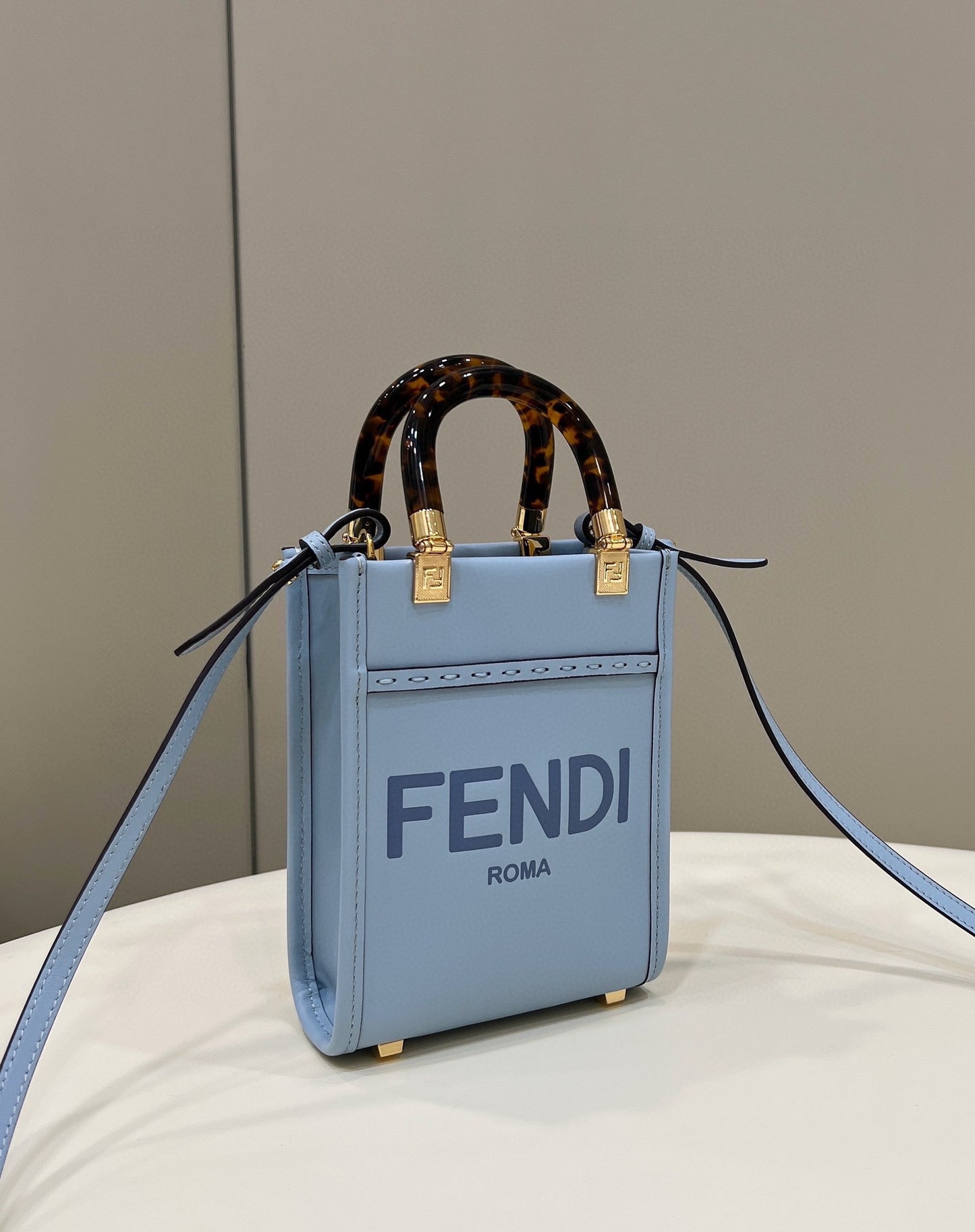 FI Sunshine Shopper Blue Mini Bag For Woman 13cm/5in
