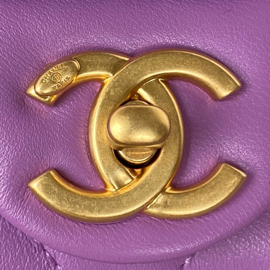 ChanelMini Flap Bag Purple For Women, Women’s Bags Shoulder And Crossbody Bags 6.6in/17cm AS3213