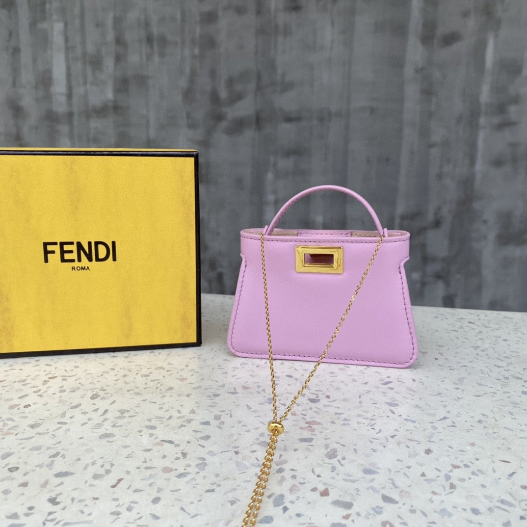 FI Nano Peekaboo Charm Crossbody Pink Bag For Woman 12cm/4.5in