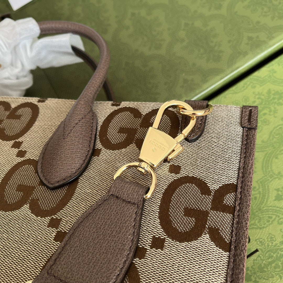 gg Tote Bag With Jumbo Camel And Ebony Jumbo gg Canvas For Women 14.6in/37cm 678839 UKMDG 2570
